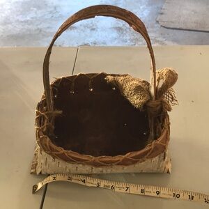 River Birch Basket handmade 10x10x12